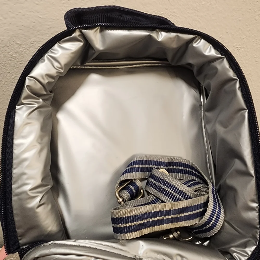 Shark Pattern Blue and Gray Men's Bag